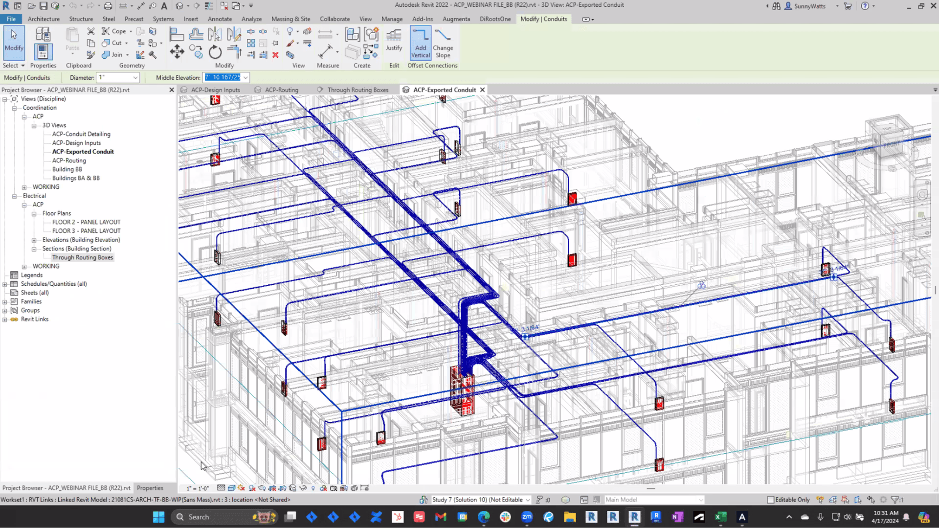Generated designs export directly to Revit